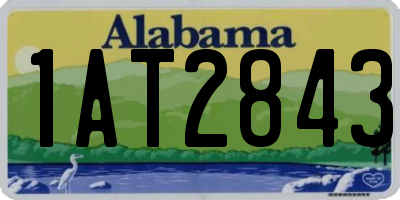 AL license plate 1AT2843