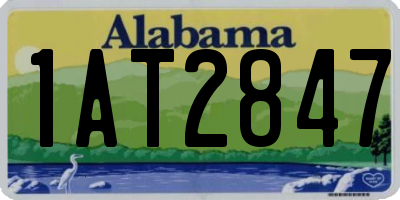 AL license plate 1AT2847