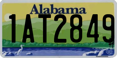 AL license plate 1AT2849