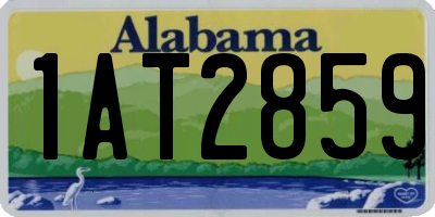 AL license plate 1AT2859