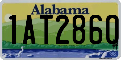 AL license plate 1AT2860