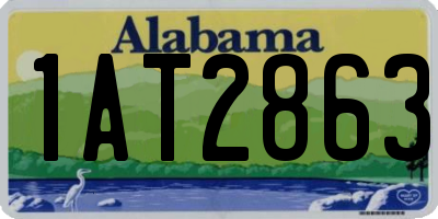 AL license plate 1AT2863
