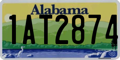 AL license plate 1AT2874