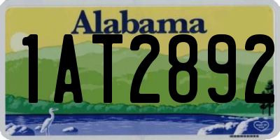 AL license plate 1AT2892