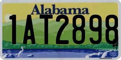 AL license plate 1AT2898