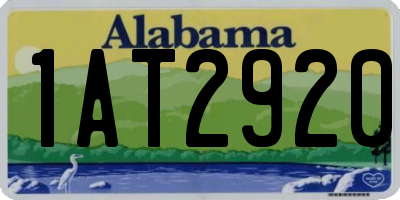AL license plate 1AT2920