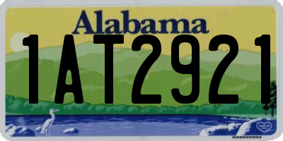 AL license plate 1AT2921