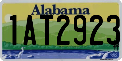 AL license plate 1AT2923