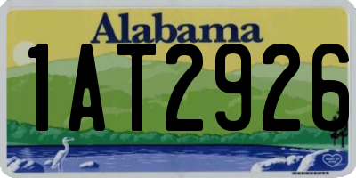 AL license plate 1AT2926