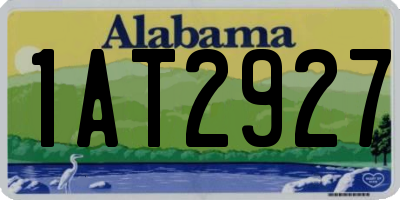 AL license plate 1AT2927