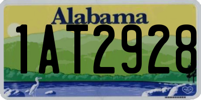 AL license plate 1AT2928