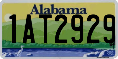AL license plate 1AT2929