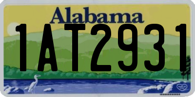 AL license plate 1AT2931