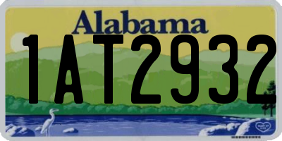 AL license plate 1AT2932
