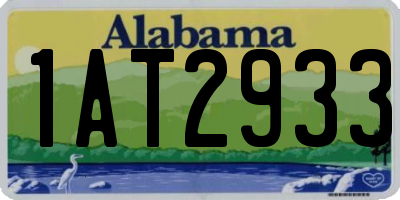 AL license plate 1AT2933