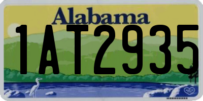 AL license plate 1AT2935