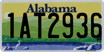 AL license plate 1AT2936