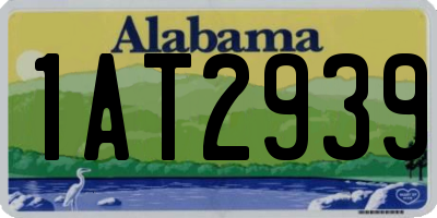 AL license plate 1AT2939