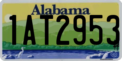 AL license plate 1AT2953