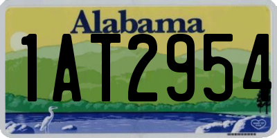 AL license plate 1AT2954