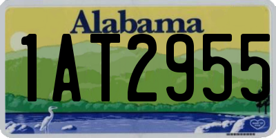 AL license plate 1AT2955