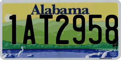 AL license plate 1AT2958