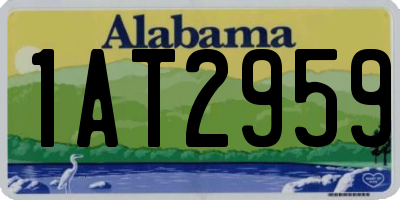 AL license plate 1AT2959