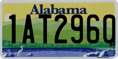 AL license plate 1AT2960