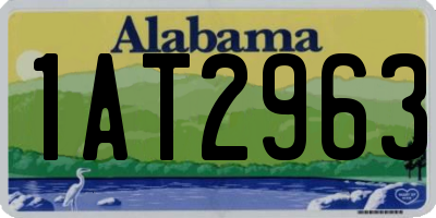 AL license plate 1AT2963