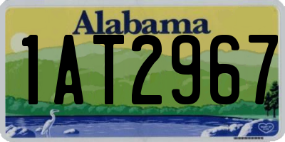 AL license plate 1AT2967