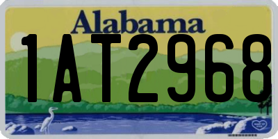 AL license plate 1AT2968