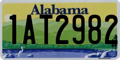 AL license plate 1AT2982