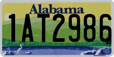 AL license plate 1AT2986
