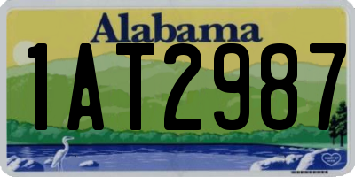 AL license plate 1AT2987