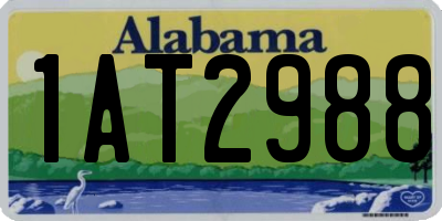 AL license plate 1AT2988