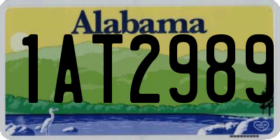 AL license plate 1AT2989