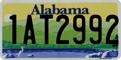 AL license plate 1AT2992