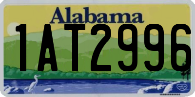 AL license plate 1AT2996