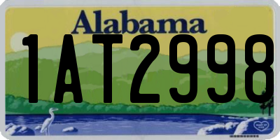 AL license plate 1AT2998