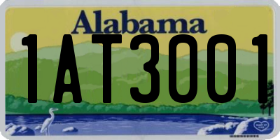 AL license plate 1AT3001