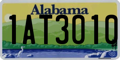 AL license plate 1AT3010