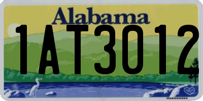 AL license plate 1AT3012