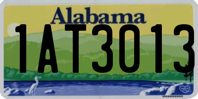 AL license plate 1AT3013