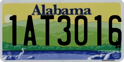 AL license plate 1AT3016