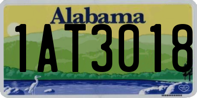 AL license plate 1AT3018