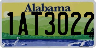 AL license plate 1AT3022