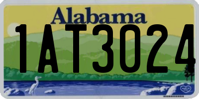 AL license plate 1AT3024