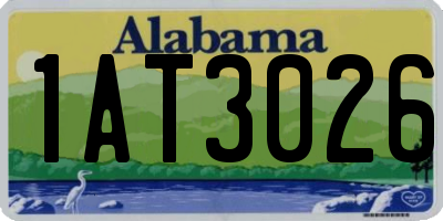 AL license plate 1AT3026