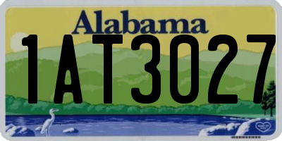 AL license plate 1AT3027