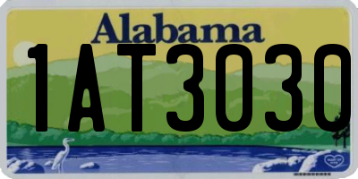 AL license plate 1AT3030